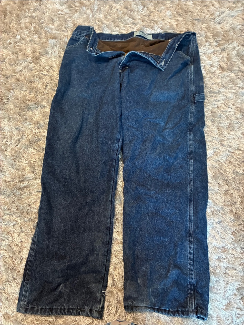 Wrangler Authentics Denim Trim Jacket - Blue and Brown